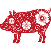 animal do porco do zodíaco chinês png