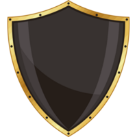 classic shield with golden frame png