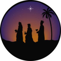 wise men characters silhouettes png
