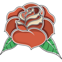 Rose Old School Tattoo png