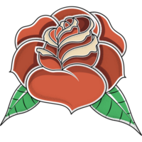 tatouage old school rose png