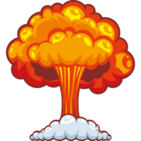explosão bomba nuclear png