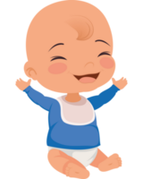 kleine babyjongen zittend png