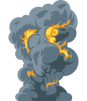 explosión con humo png