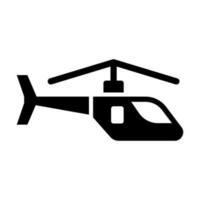 Helicopter Vector Glyph Icon Design