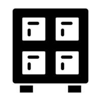 Lockers Vector Glyph Icon Design