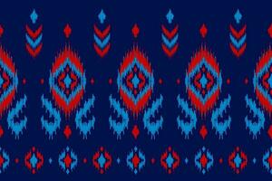 Abstract ethnic ikat art. Seamless pattern in tribal. Aztec geometric ornament print. vector