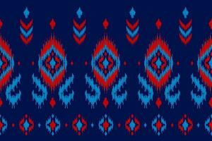 Abstract ethnic ikat art. Seamless pattern in tribal. Aztec geometric ornament print. vector