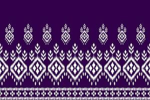 Border ethnic ikat pattern art. folk embroidery, and Mexican style. Aztec geometric ornament print. vector