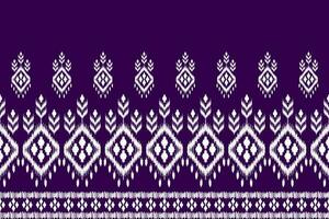 Border ethnic ikat pattern art. folk embroidery, and Mexican style. Aztec geometric ornament print. vector