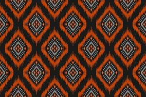 Abstract ethnic ikat background. Ethnic seamless pattern in tribal. Fabric Mexican style. vector