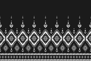 Border ethnic ikat pattern art. folk embroidery, and Mexican style. Aztec geometric ornament print. vector