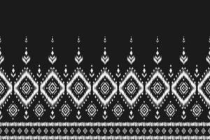 Border ethnic ikat pattern art. folk embroidery, and Mexican style. Aztec geometric ornament print. vector