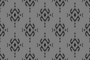 Motif grey ethnic Ikat art. Ethnic seamless pattern. Aztec geometric art ornament print. American, Mexican style. vector