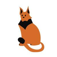 cat on a white background. Vector illustration. Flat style.