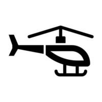 Military Helicopter Vector Glyph Icon Design