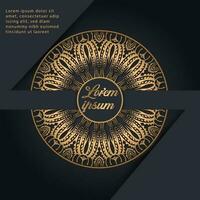 Luxury mandala background with golden arabesque pattern design vector