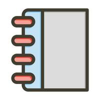 File Vector Thick Line Filled Colors Icon Design