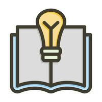 Knowledge Vector Thick Line Filled Colors Icon Design