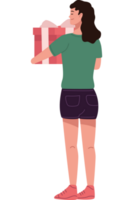 lover woman with gift png
