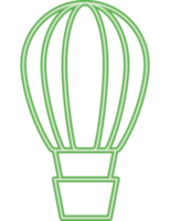 ballon lucht heet vervoer neon png