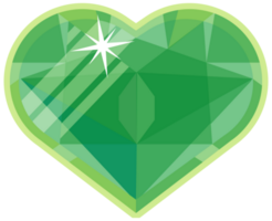 verde corazón piedra preciosa lujo png