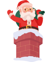 santa claus en la chimenea png