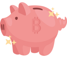 Schweinchen Einsparungen von Bitcoin png