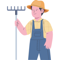 agricultor masculino com ancinho png