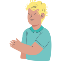 ung blond man saludating png