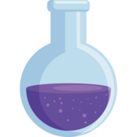 laboratory flask with purple liquid png