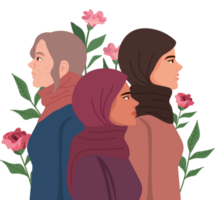 tres personajes de mujeres iraníes png