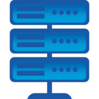 blå data server kuggstång png