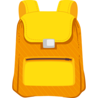 equipamento de mochila escolar amarela png