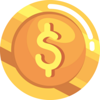 golden coin money dollar png