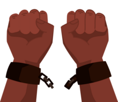 afro hands breaking chain png