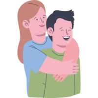 lovers couple hugging png