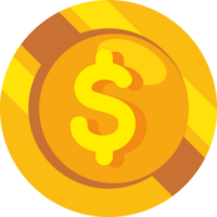 golden coin money dollar png