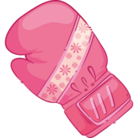 luva de boxe rosa png
