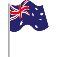 drapeau australien agitant png