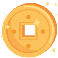 golden chinese coin png