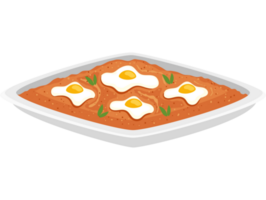 shakshuka comida musulmana tradicional png