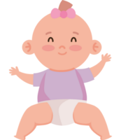 little girl baby seated png