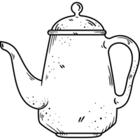 café dans l'ustensile de la théière png