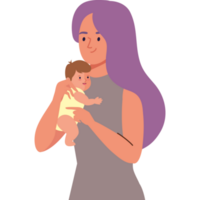 love mother hugging baby png