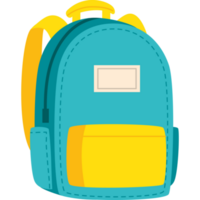equipamento de mochila escolar azul png