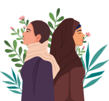 deux personnages féminins iraniens png