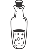 botella con corcho esotérico png