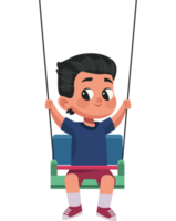 little boy in swing png