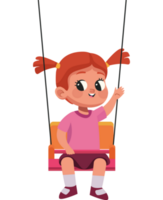 little girl in swing png